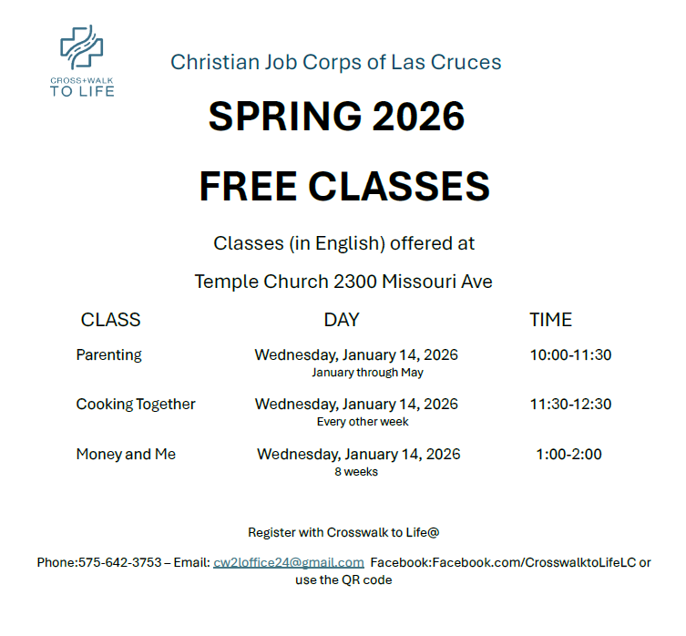 CrossWalk2Life Spring 2026 Classes1